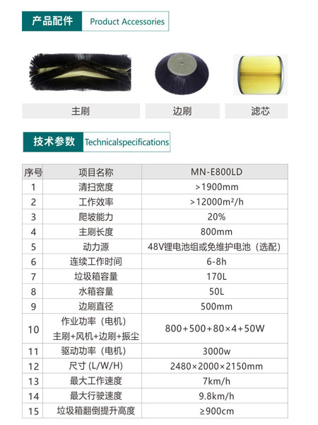 新型全封闭自卸式贡嘎扫地机MN-E800LD
